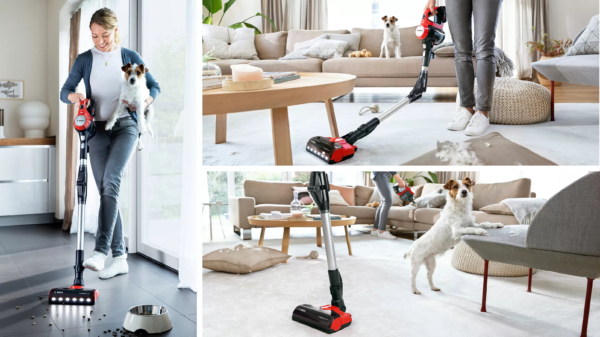 Bosch Unlimited 7 BCS711PET ProAnimal Trådløs Støvsuger. Poseløs. 0,3L. Sort, Rød - Image 5