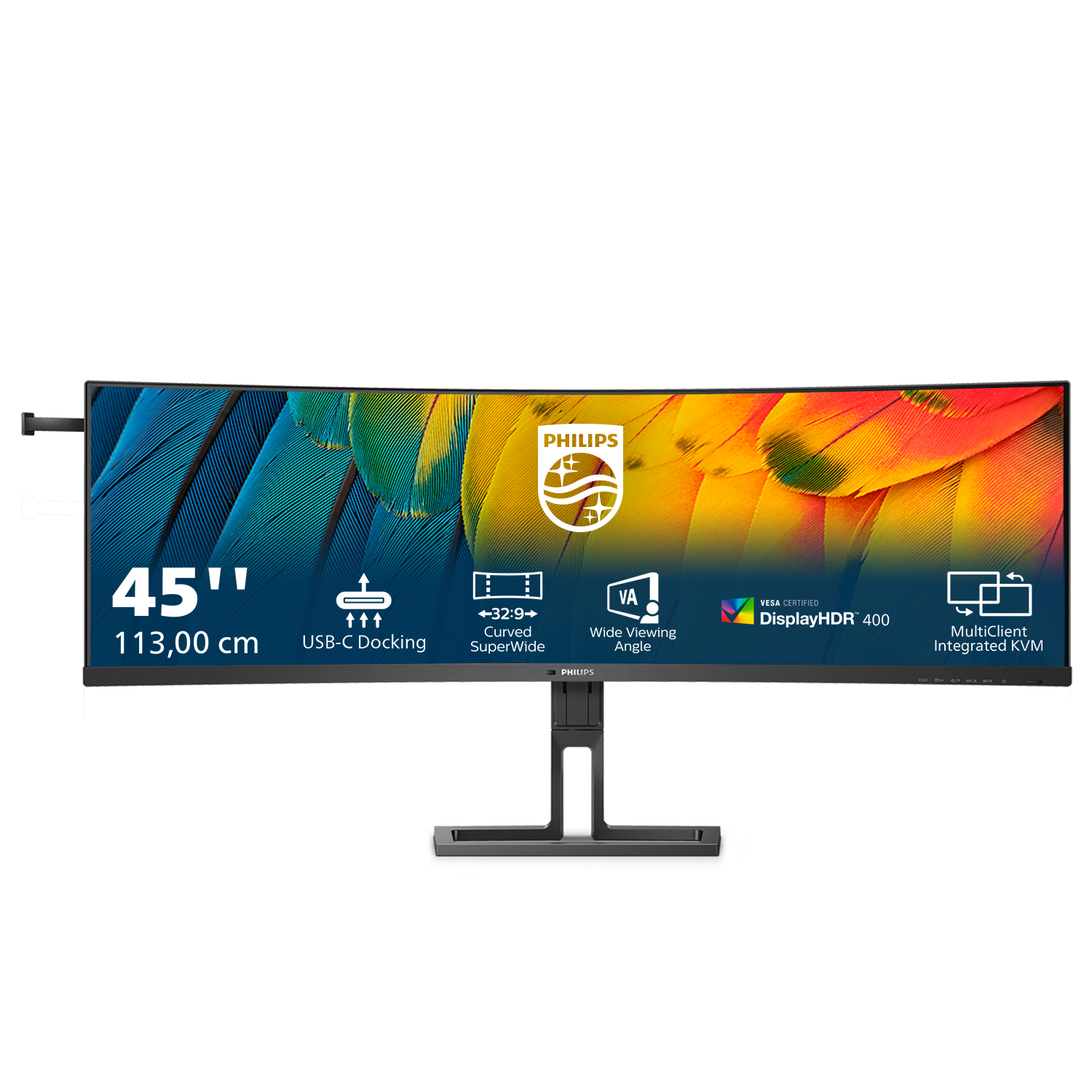 Philips 6000 series 45B1U6900C/00 LED display 113 cm (44.5") 5120 x 1440 pixel UltraWide Dual Quad HD Sort Philips 6000 series 45B1U6900C/00 LED display 113 cm (44.5") 5120 x 1440 pixel UltraWide Dual Quad HD Sort - Billede 2