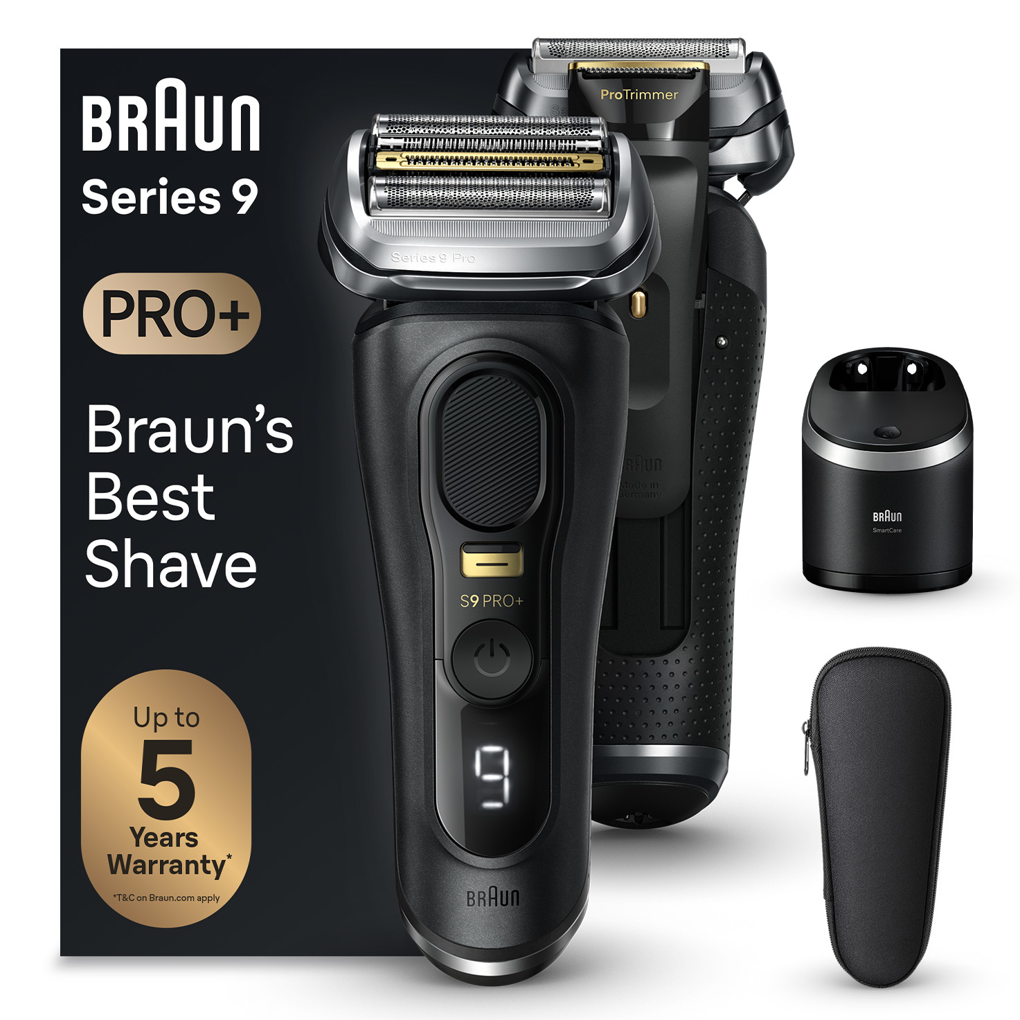 Braun Series 9 Pro+ 9560cc Trimmer Sort Braun Series 9 Pro+ 9560cc Trimmer Sort