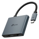 TP-Link UH3020C interface hub USB Type-C 5000 Mbit/s Grå Mobil, PC og tablet tilbehør