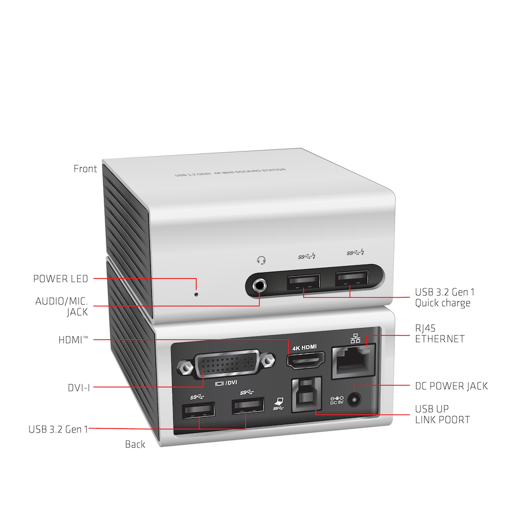 CLUB3D USB 3.2 Gen 1 4K UHD at 30Hz Mini Docking Station Ultra slim Design CLUB3D USB 3.2 Gen 1 4K UHD at 30Hz Mini Docking Station Ultra slim Design - Billede 6