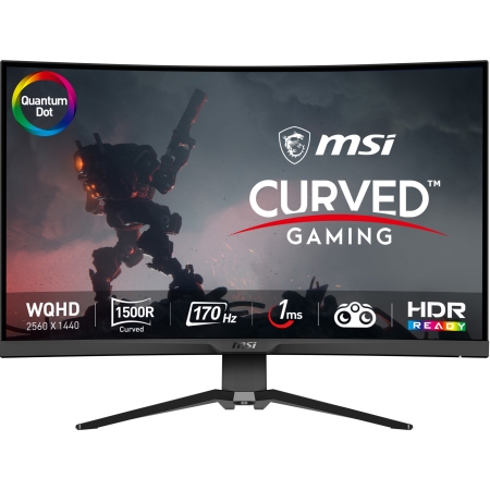 MSI MAG 325CQRF QD computerskærm 80 cm (31.5") 2560 x 1440 pixel Wide Quad HD Sort Mobil, PC og tablet tilbehør