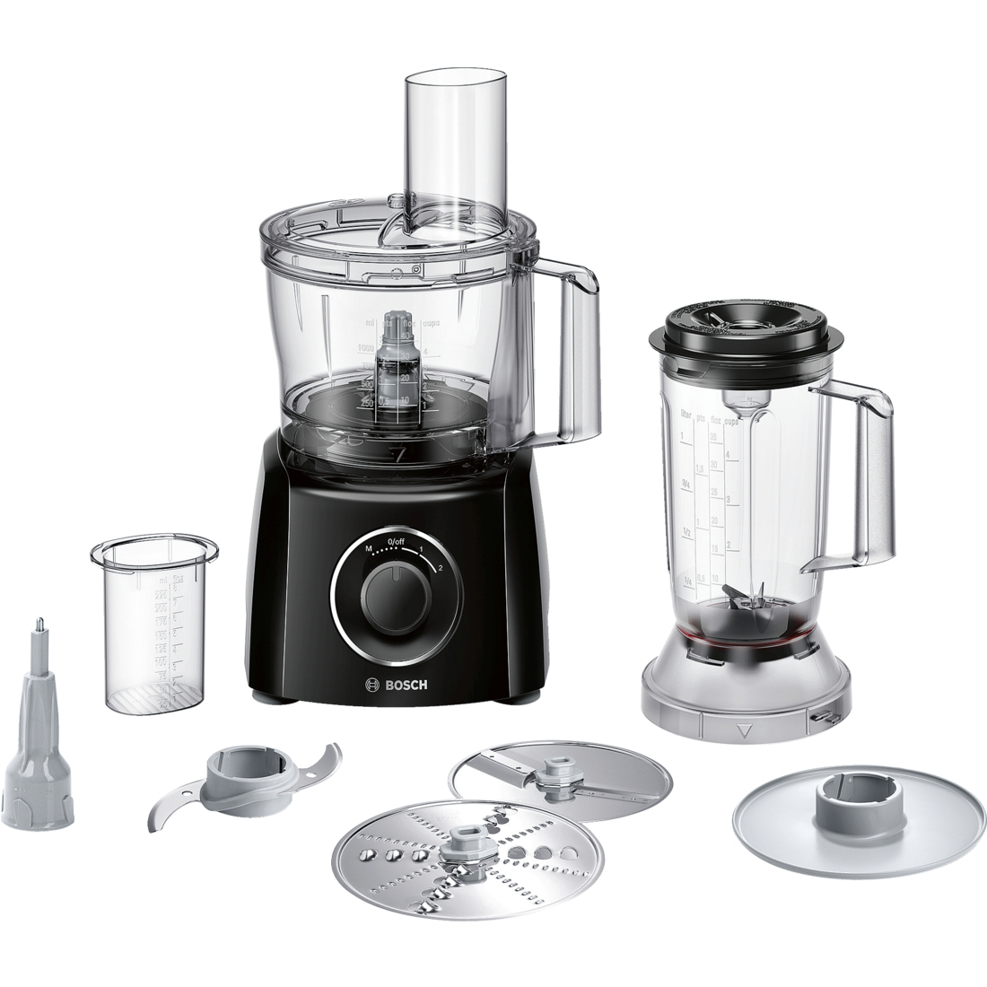 Bosch MCM3201B foodprocessor 800 W 2,3 L Sort, Transparent
