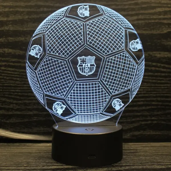 FC Barcelona 3D lampe. Fodbold. Farveskift mellem 7 farver. - Image 7