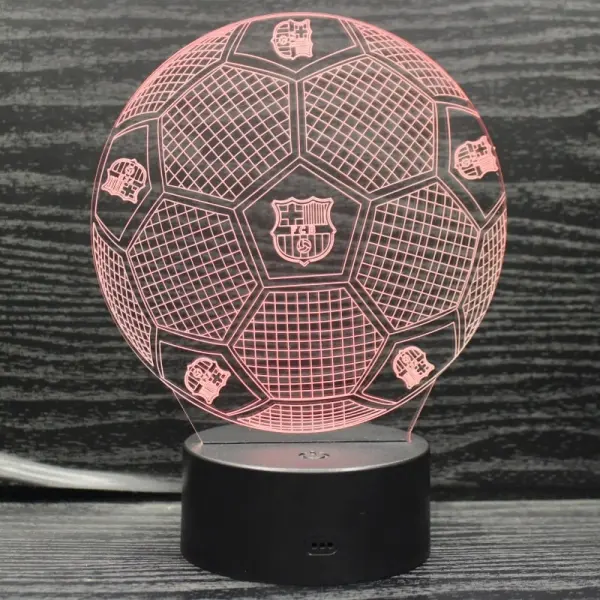 FC Barcelona 3D lampe. Fodbold. Farveskift mellem 7 farver. - Image 6