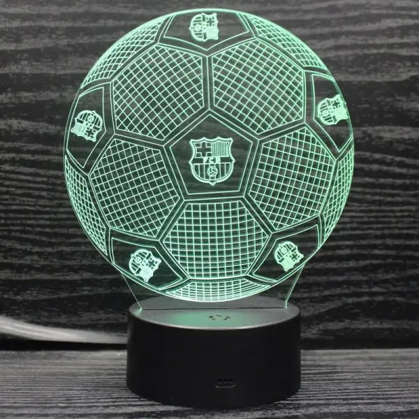 FC Barcelona 3D lampe. Fodbold. Farveskift mellem 7 farver. - Image 5