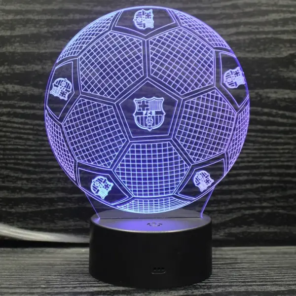 FC Barcelona 3D lampe. Fodbold. Farveskift mellem 7 farver. - Image 4
