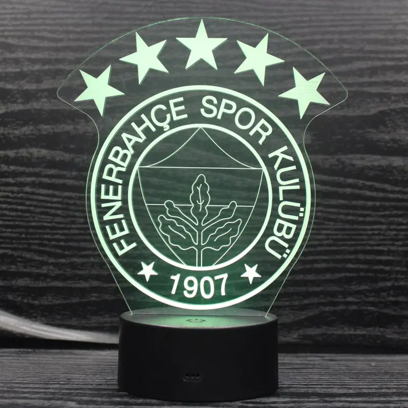 Fenerbahce 3D lampe. Farveskift mellem 7 farver.