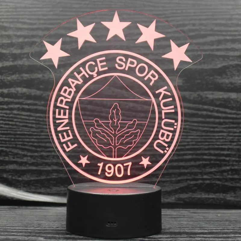 Fenerbahce 3D lampe. Farveskift mellem 7 farver. Fenerbahce 3D lampe. Farveskift mellem 7 farver. - Image 2