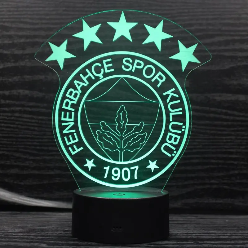 Fenerbahce 3D lampe. Farveskift mellem 7 farver. Fenerbahce 3D lampe. Farveskift mellem 7 farver. - Image 6