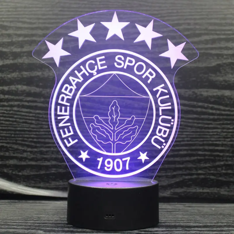 Fenerbahce 3D lampe. Farveskift mellem 7 farver. Fenerbahce 3D lampe. Farveskift mellem 7 farver. - Image 5