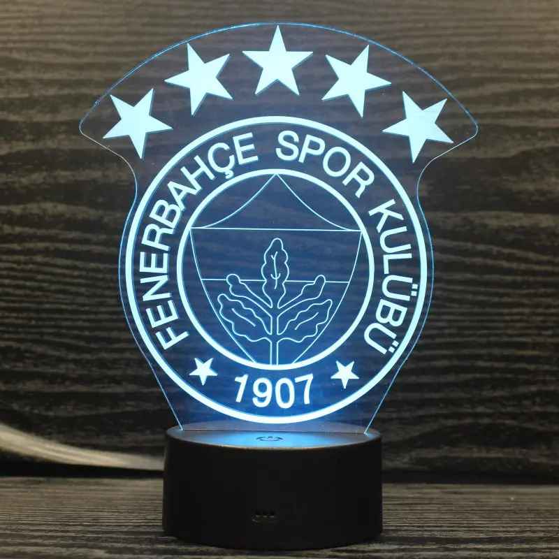 Fenerbahce 3D lampe. Farveskift mellem 7 farver. Fenerbahce 3D lampe. Farveskift mellem 7 farver. - Image 4
