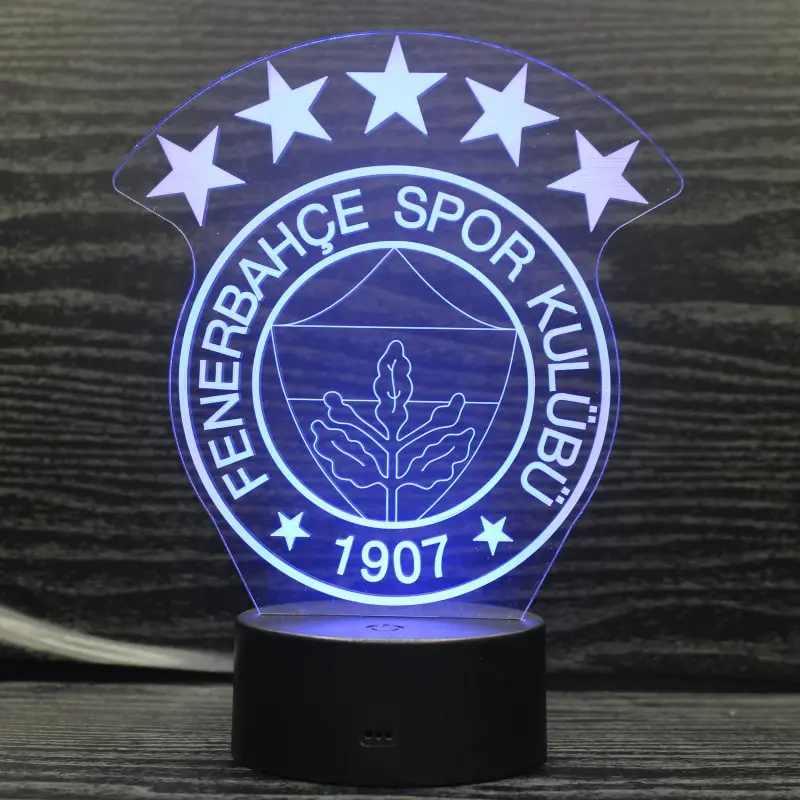 Fenerbahce 3D lampe. Farveskift mellem 7 farver. Fenerbahce 3D lampe. Farveskift mellem 7 farver. - Image 3