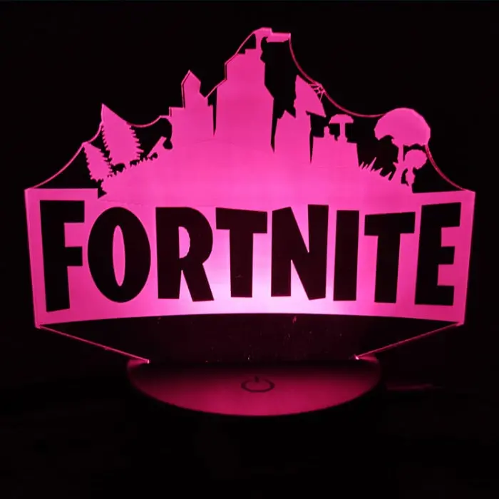 Fortnite 3D lampe. Natlampe med et lysende Fortnite logo. Farveskift mellem 7 farver. Fortnite 3D lampe. Natlampe med et lysende Fortnite logo. Farveskift mellem 7 farver. - Billede 2