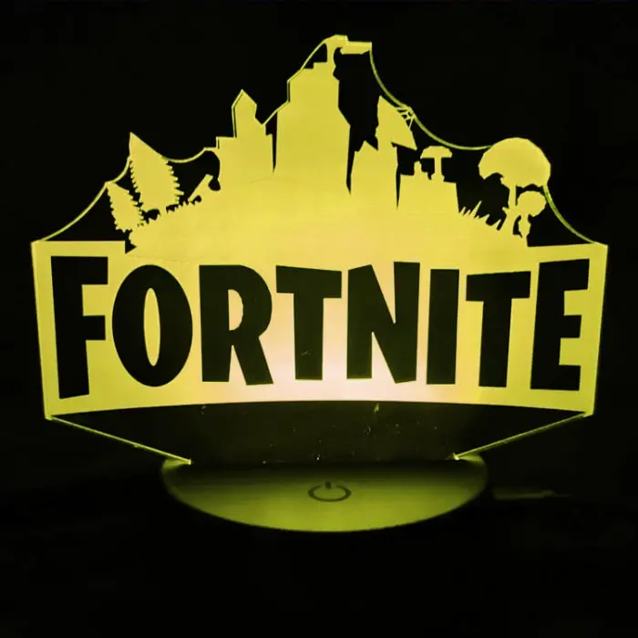 Fortnite 3D lampe. Natlampe med et lysende Fortnite logo. Farveskift mellem 7 farver. Fortnite 3D lampe. Natlampe med et lysende Fortnite logo. Farveskift mellem 7 farver. - Billede 6