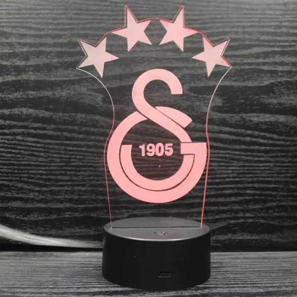 Galatasaray 3D lampe. Farveskift mellem 7 farver. - Image 7
