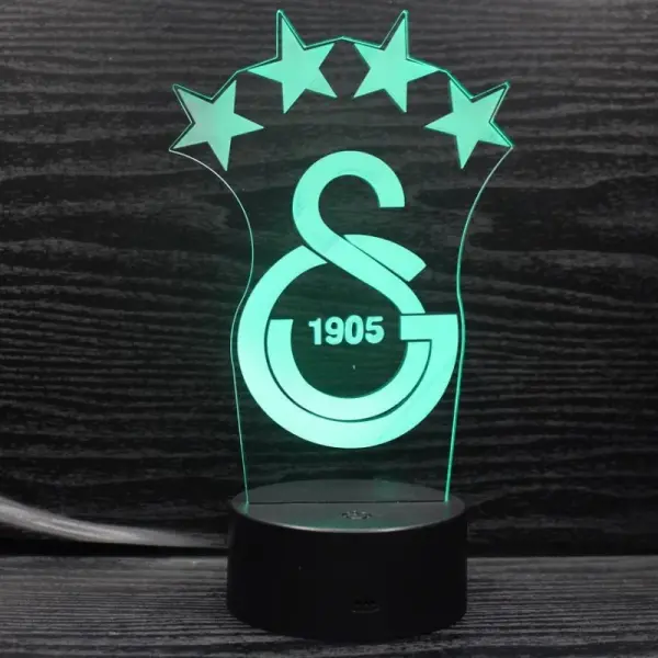 Galatasaray 3D lampe. Farveskift mellem 7 farver. - Image 6