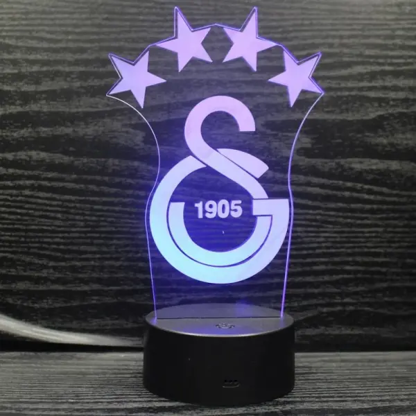 Galatasaray 3D lampe. Farveskift mellem 7 farver. - Image 5