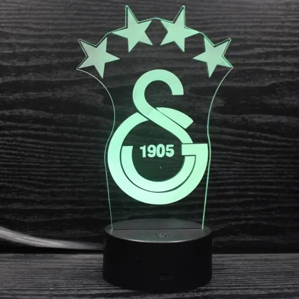Galatasaray 3D lampe. Farveskift mellem 7 farver. - Image 4