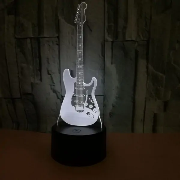 Guitar 3D lampe. Farveskift mellem 7 farver. Guitar 3D lampe. Farveskift mellem 7 farver. - Billede 2