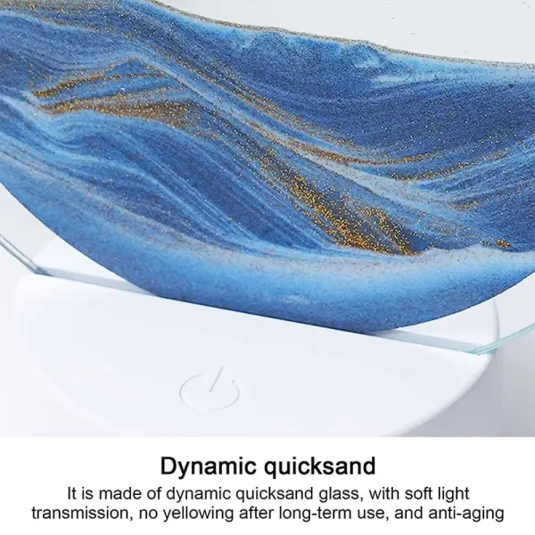 3D LED lampe med dynamisk bevægeligt sand. Farveskift mellem 7 farver. - Image 7