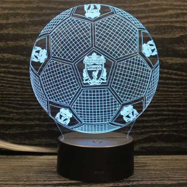 Liverpool 3D lampe. Fodbold. Farveskift mellem 7 farver. - Image 6