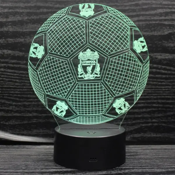 Liverpool 3D lampe. Fodbold. Farveskift mellem 7 farver. - Image 5