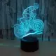Mountainbike 3D lampe. Sej lysende mountainbike rytter.