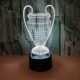 Flot 3D lampe. Champions League pokalen. Farveskift mellem 7 farver.