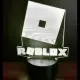 Roblox 3D lampe. Natlampe med et lysende Roblox logo.