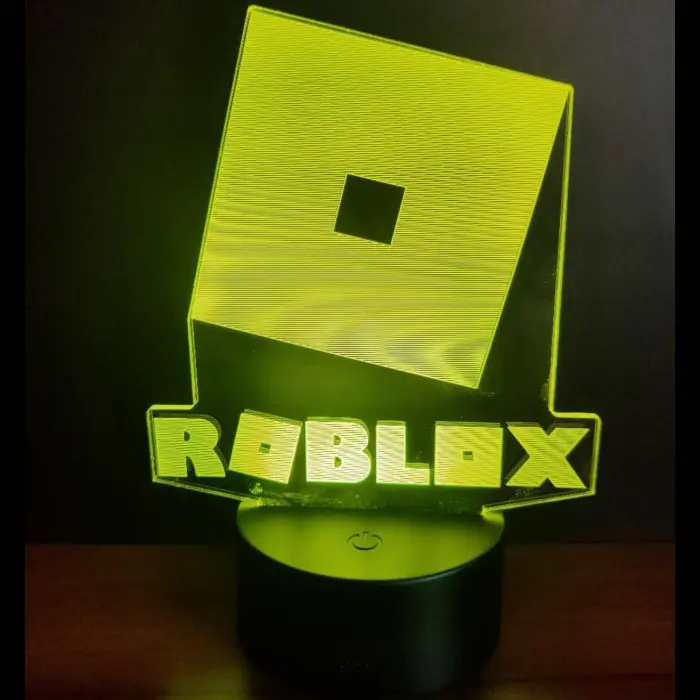 Roblox 3D lampe. Natlampe med et lysende Roblox logo. Farveskift mellem 7 farver. Roblox 3D lampe. Natlampe med et lysende Roblox logo. Farveskift mellem 7 farver. - Image 2