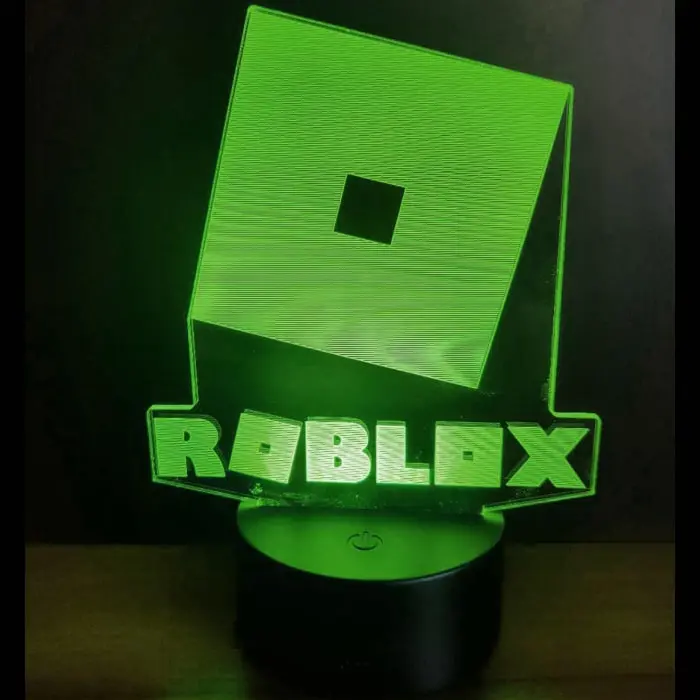 Roblox 3D lampe. Natlampe med et lysende Roblox logo. Farveskift mellem 7 farver. Roblox 3D lampe. Natlampe med et lysende Roblox logo. Farveskift mellem 7 farver. - Image 7