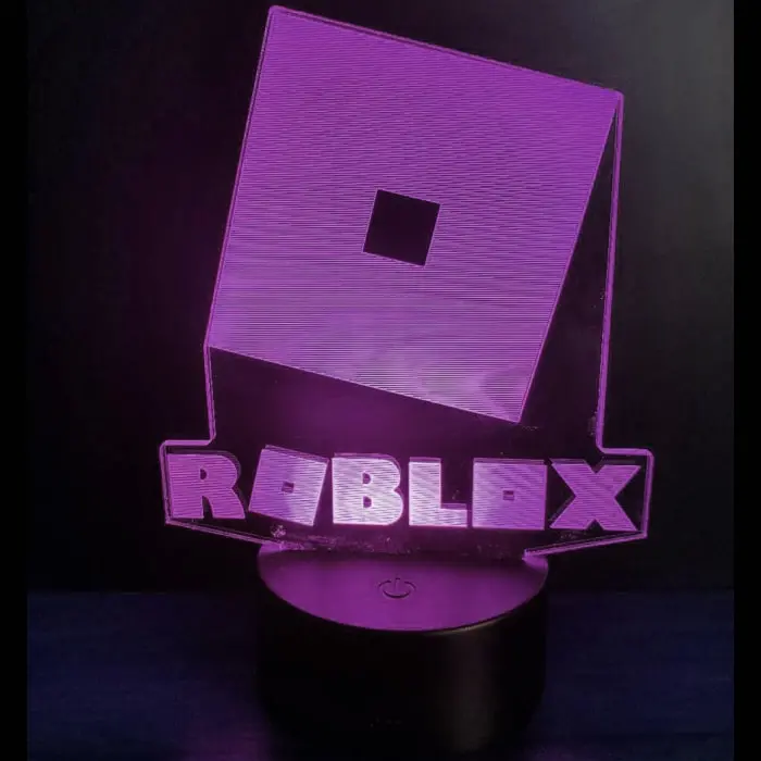 Roblox 3D lampe. Natlampe med et lysende Roblox logo. Farveskift mellem 7 farver. Roblox 3D lampe. Natlampe med et lysende Roblox logo. Farveskift mellem 7 farver. - Image 4