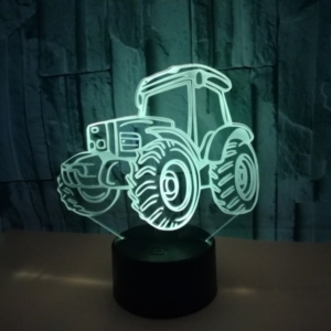Traktor 3D lampe. Farveskift mellem 7 farver.