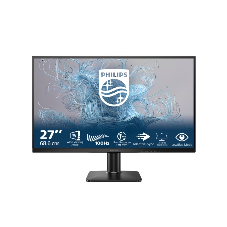 Philips 1000 series 27E2N1100L/00 computerskærm 68,6 cm (27") 1920 x 1080 pixel Fuld HD LCD Sort Mobil, PC og tablet tilbehør