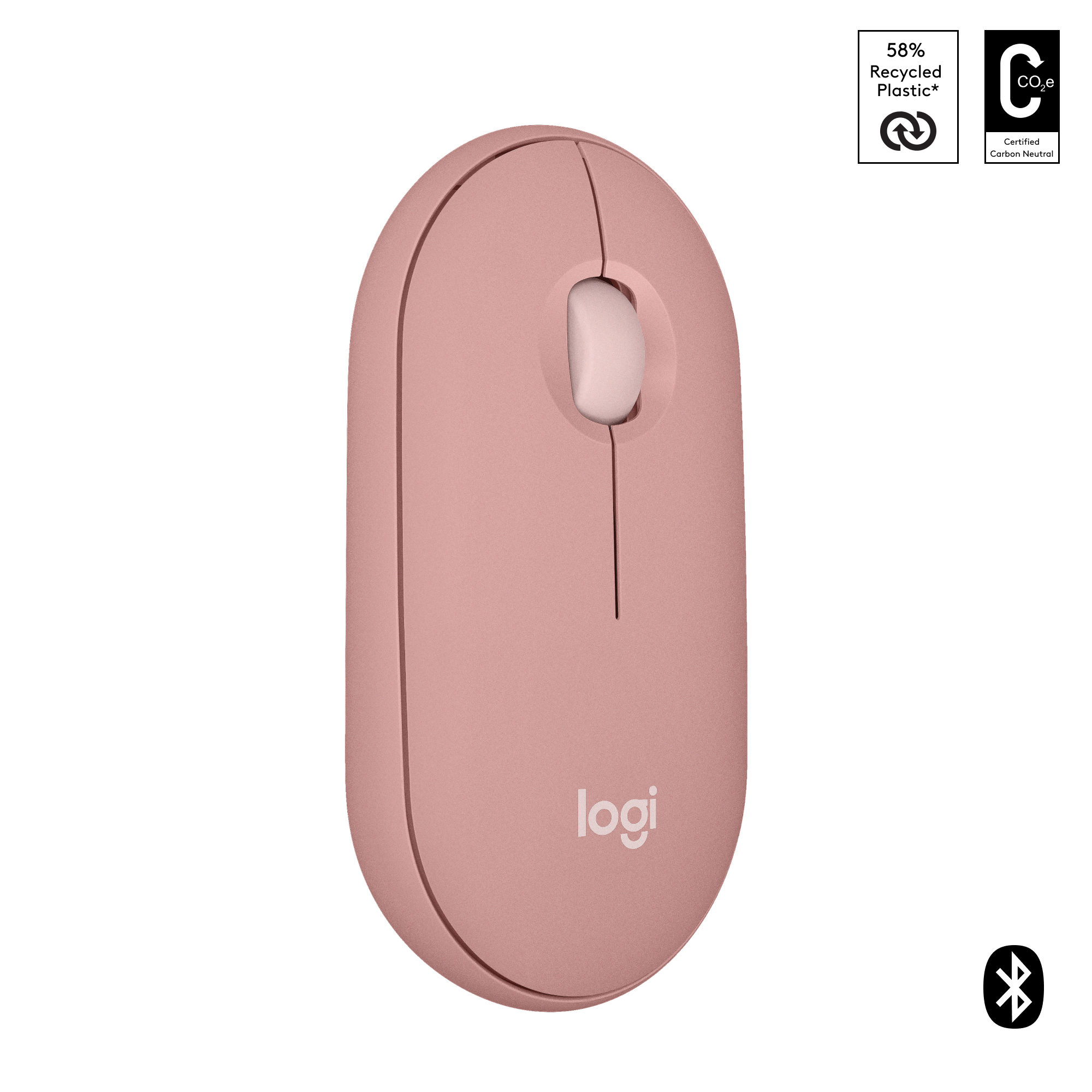 Logitech Pebble 2 M350s Trådløs Optisk Mus. Pink Logitech Pebble 2 M350s Trådløs Optisk Mus. Pink - Image 2
