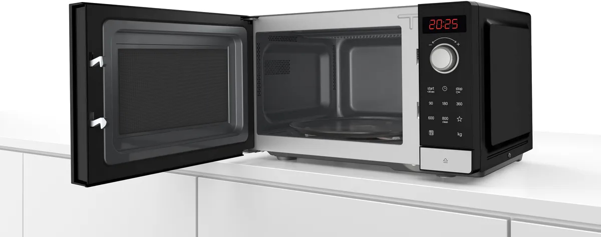 Bosch Serie 2 FFL023MS2 mikrobølgeovn Sort, Rustfrit stål Solo mikroovn Bordplade 20 L 800 W Bosch Serie 2 FFL023MS2 mikrobølgeovn Sort, Rustfrit stål Solo mikroovn Bordplade 20 L 800 W - Billede 4
