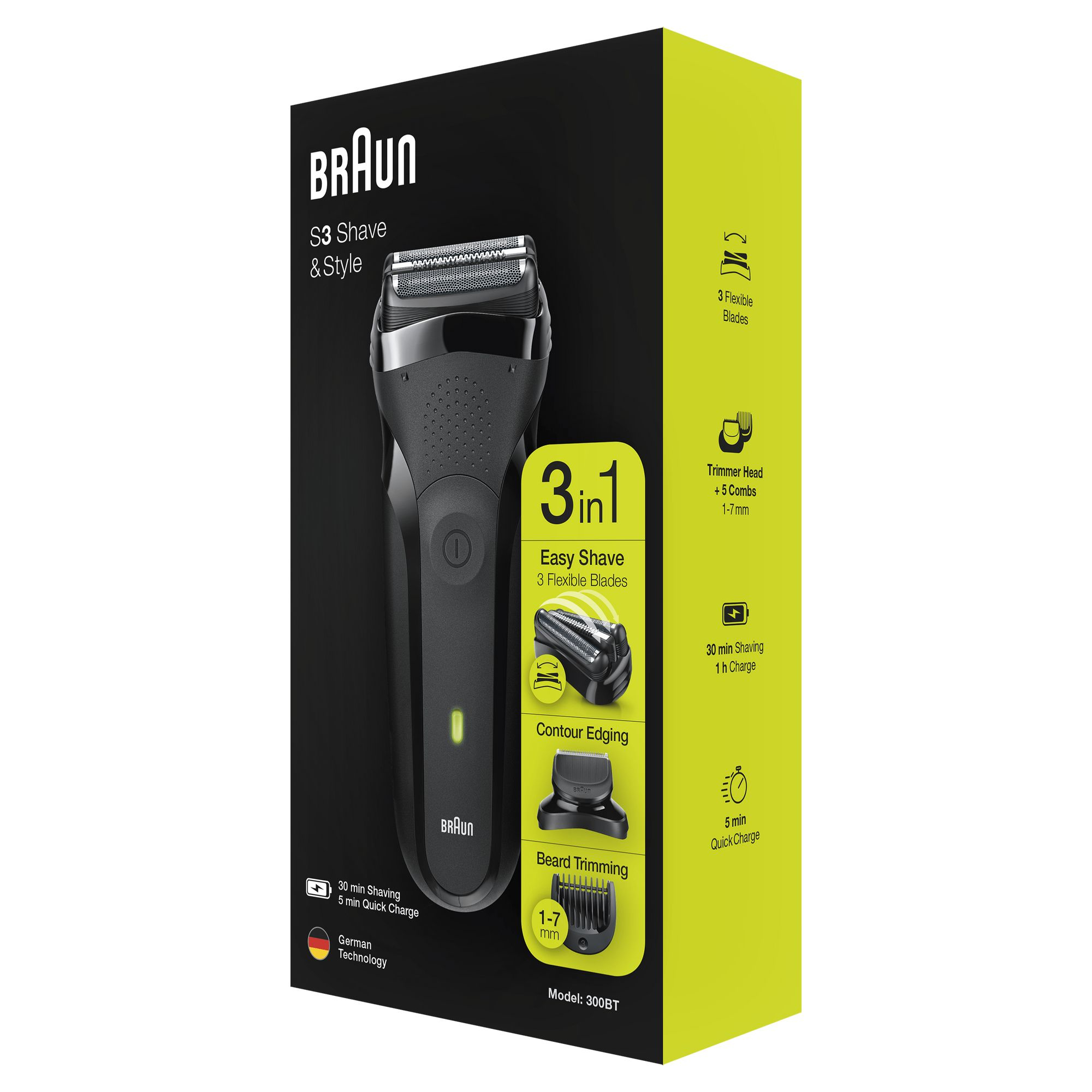 Braun Series 3 81702941 barbermaskine til ham Folie shaver Trimmer Sort Braun Series 3 81702941 barbermaskine til ham Folie shaver Trimmer Sort - Image 7