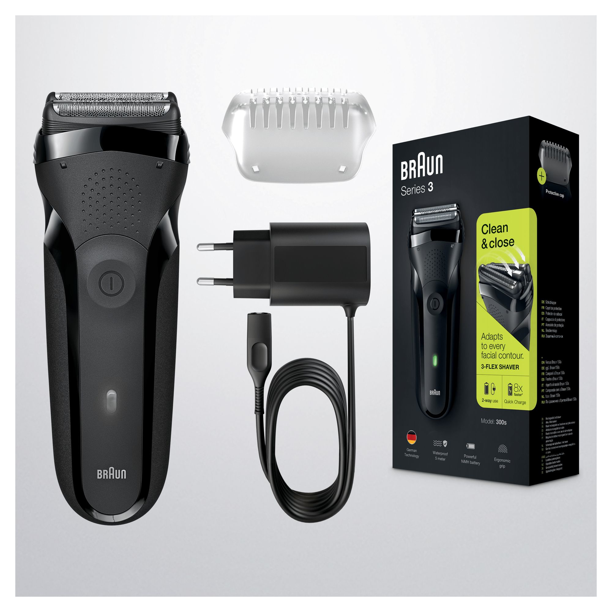 Braun Series 3 81702941 barbermaskine til ham Folie shaver Trimmer Sort Braun Series 3 81702941 barbermaskine til ham Folie shaver Trimmer Sort - Image 6