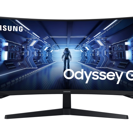 Samsung G55T computerskærm 86,4 cm (34") 3440 x 1440 pixel UltraWide Quad HD LED Sort Mobil, PC og tablet tilbehør