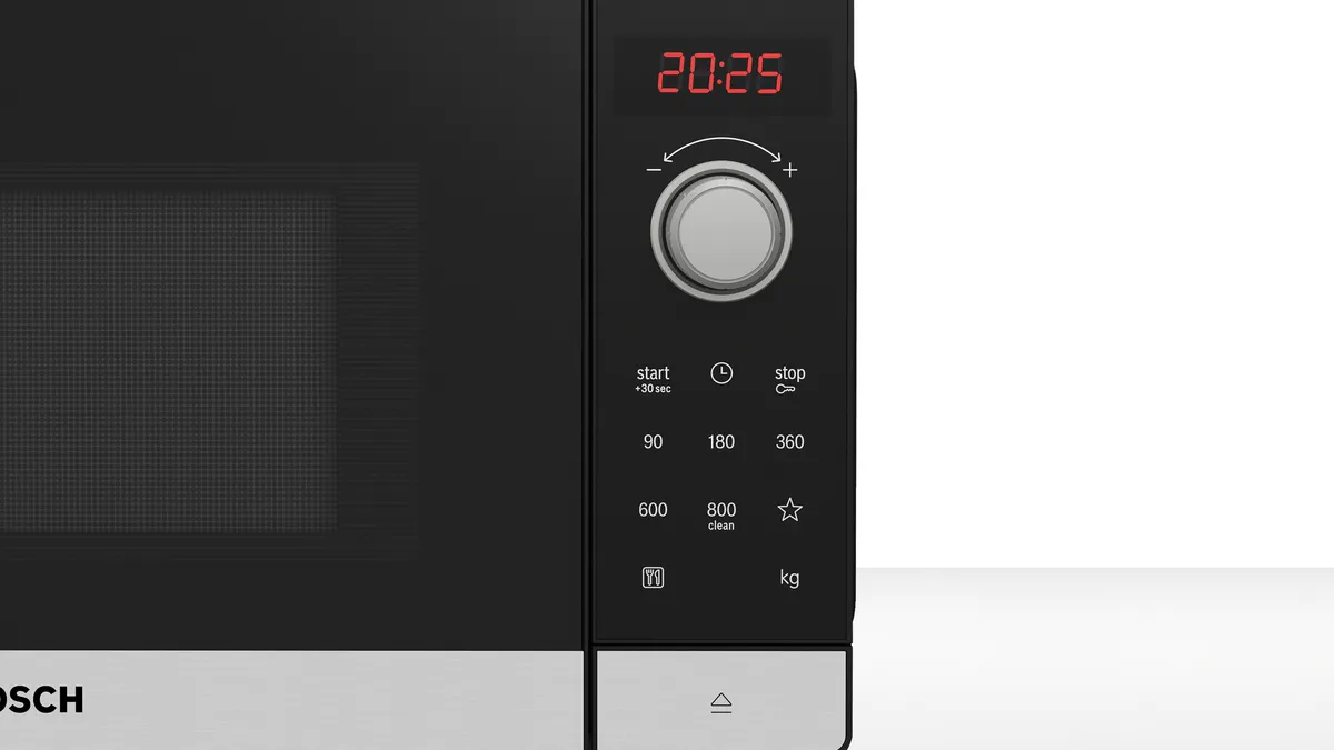 Bosch Serie 2 FFL023MS2 mikrobølgeovn Sort, Rustfrit stål Solo mikroovn Bordplade 20 L 800 W Bosch Serie 2 FFL023MS2 mikrobølgeovn Sort, Rustfrit stål Solo mikroovn Bordplade 20 L 800 W - Billede 2