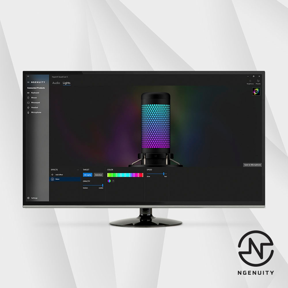 HyperX QuadCast S – USB-mikrofon (sort-grå) – RGB-lys HyperX QuadCast S – USB-mikrofon (sort-grå) – RGB-lys - Image 7