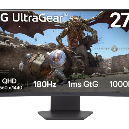 LG 27GS60QC-B computerskærm 68,6 cm (27") 2560 x 1440 pixel Fuld HD LCD Sort Mobil, PC og tablet tilbehør