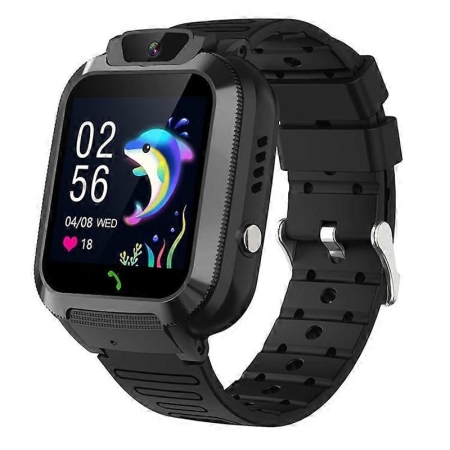 DH11 4G Børne Smartwatch. Videoopkald, WiFi, Forældrekontrol. Sort
