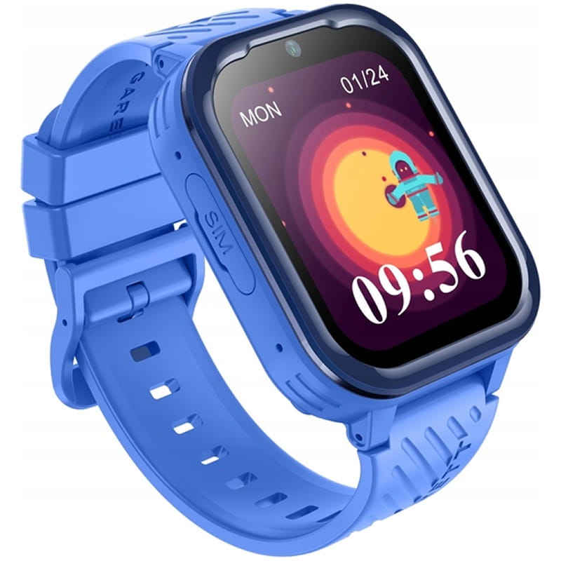 Garett Kids Essa 4G Smartwatch til Børn - GPS, Videoopkald, SOS & WhatsApp - Blå - Bedste smartwatch til børn - Techii.dk