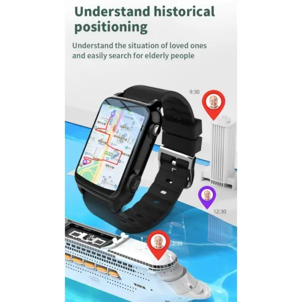 GS20 GPS Smartwatch med 4G, SOS-knap, Geo-Tracking, Skridttæller mm. - Image 11
