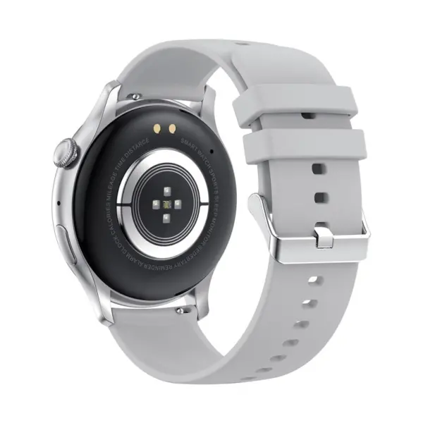 HK85 Smartwatch. Rund 1.43" AMOLED HD Touch Screen. Silver. - Image 4