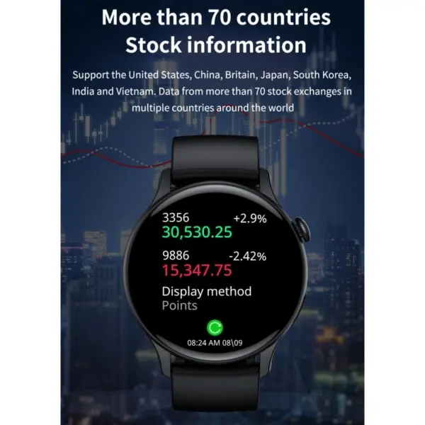 HK85 Smartwatch. Rund 1.43" AMOLED HD Touch Screen. Silver. - Image 18