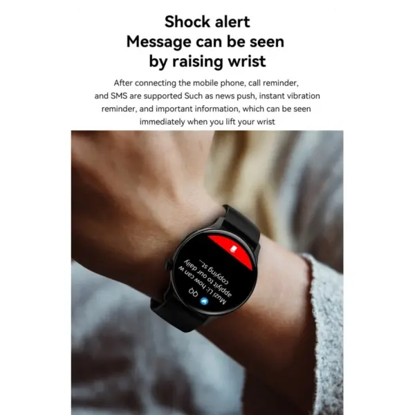 HK85 Smartwatch. Rund 1.43" AMOLED HD Touch Screen. Silver. - Image 7