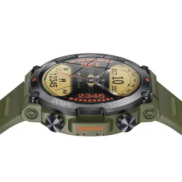 K56PRO Touch Screen Smartwatch. Sejt aktivitetsur med 1.39" IPS-skærm. Jungle Green. - Image 4